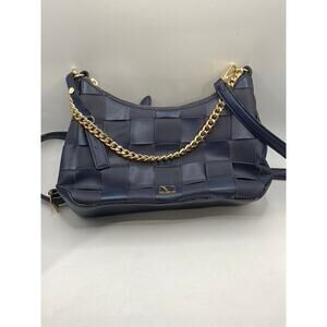 VICTORIA'S SECRET Women's Navy Blue Woven Crossbody Bag